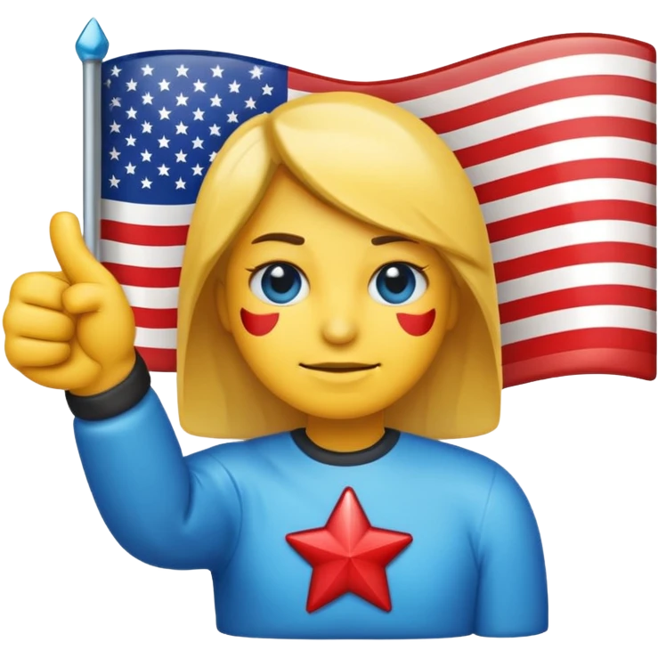 Freezing face emoji, American flag emoji, person with arms crossed emoji, glossy right-pointing arrow, all arranged in a single horizontal line, highly polished game UI style. emoji