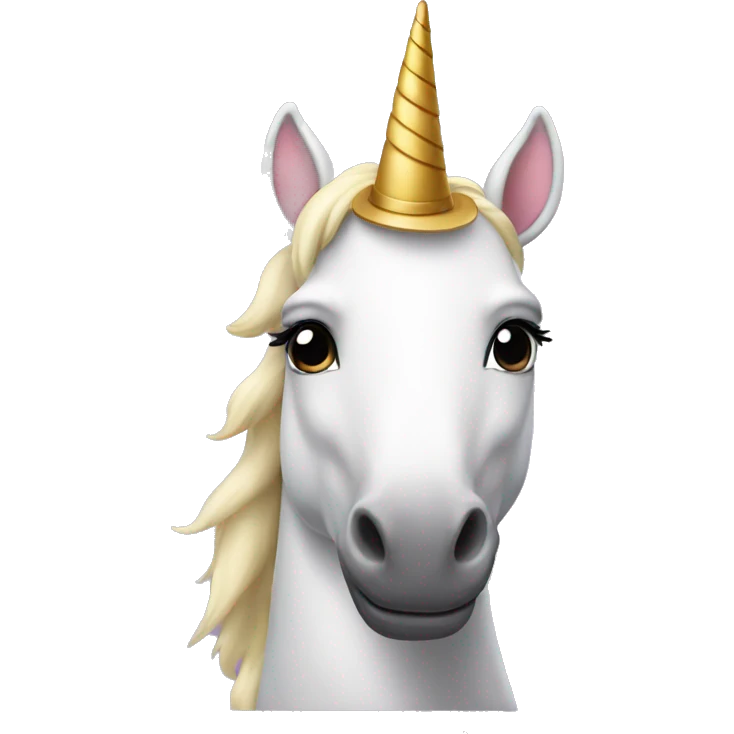 Unicorn wearing a hat emoji