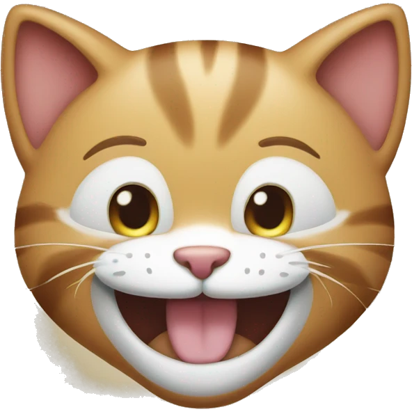 cat with smile face emoji