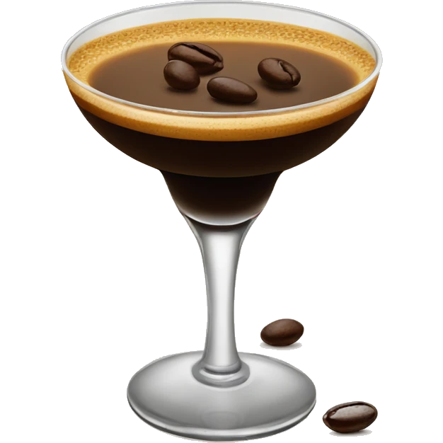 expresso martini with three expresso beans on top emoji