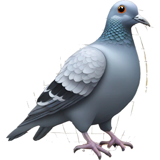 Pigeon disco ball emoji
