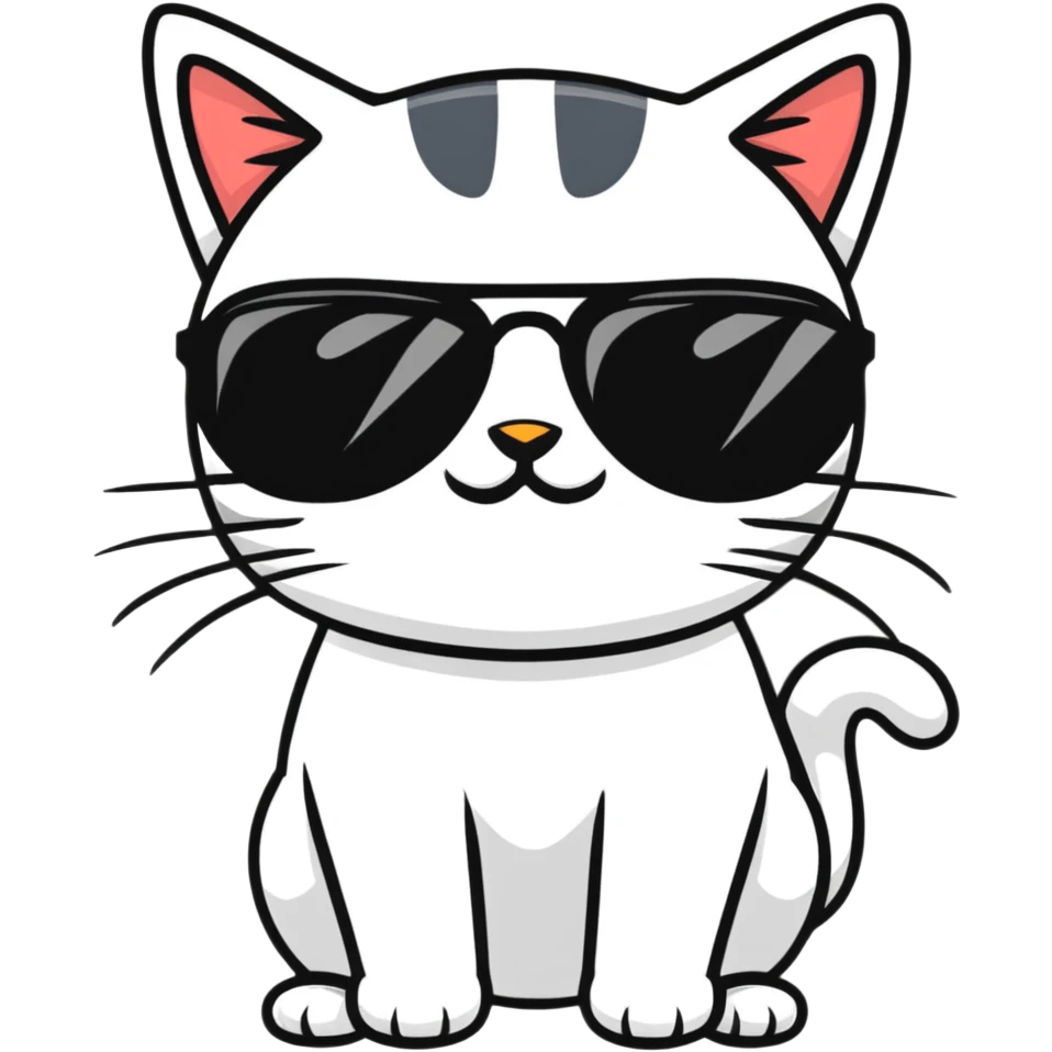 Cat with sunglasses emoji