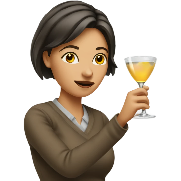 Woman taking a shot of vodka emoji