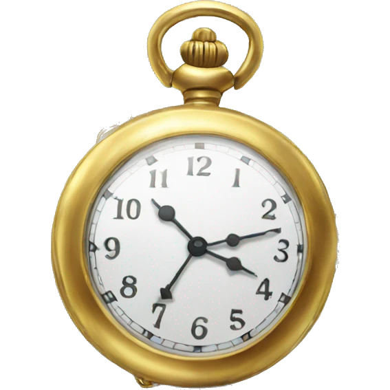 pocket watch with gold chain emoji