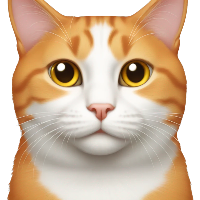 Orange and white male cat emoji