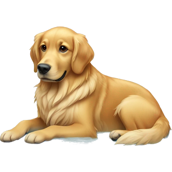 golden retriever with a pool floaty on emoji