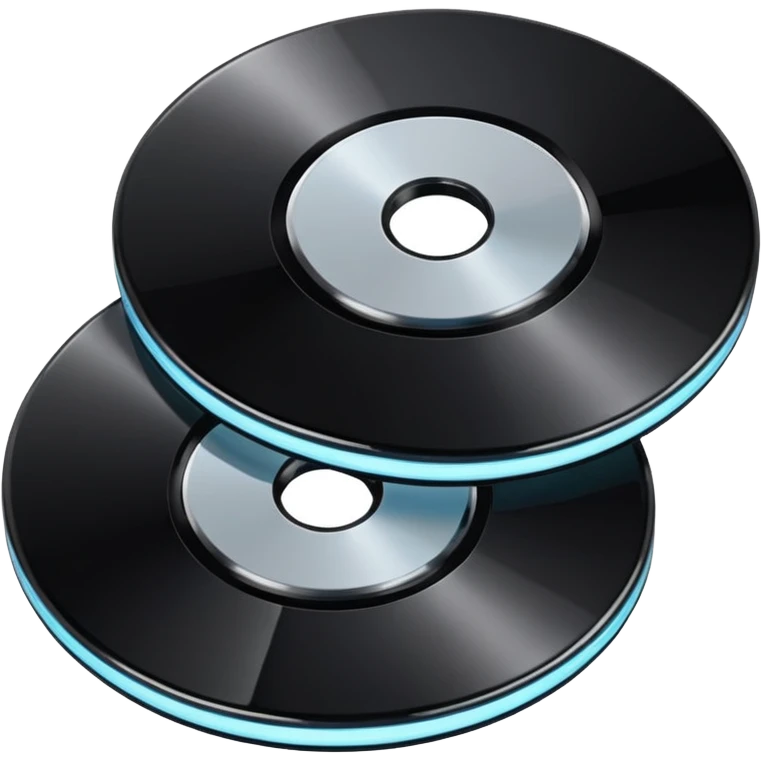 two black computer disk emoji