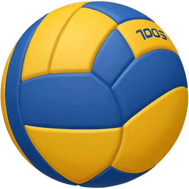 Pelota de voleibol azul amarillo y blanco  emoji