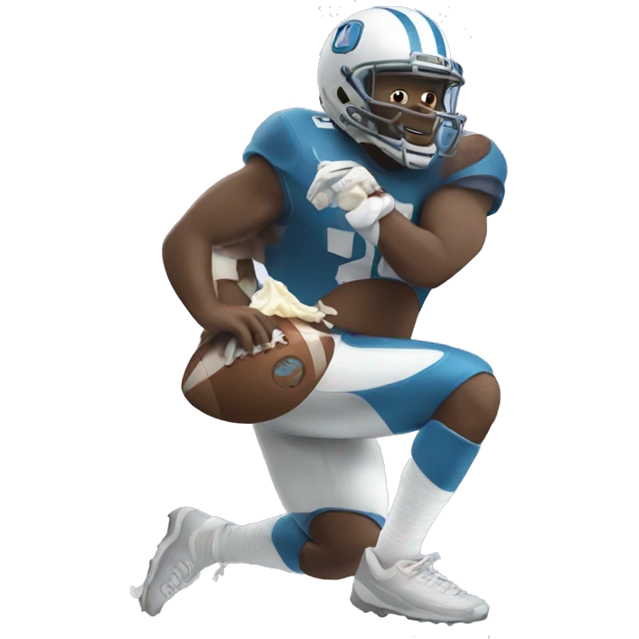 Football player eating ice cream emoji