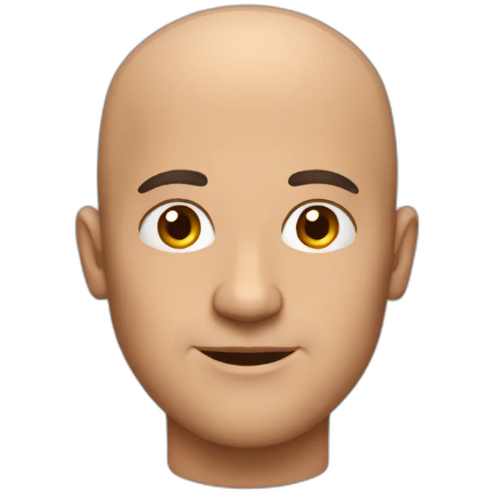 A bald man emoji