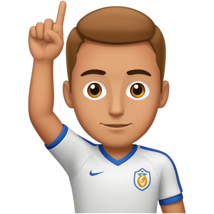 Un futbolista con 3 dedos al bolsillo emoji