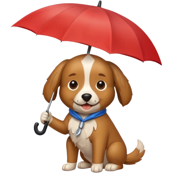 dog holding an umbrella emoji