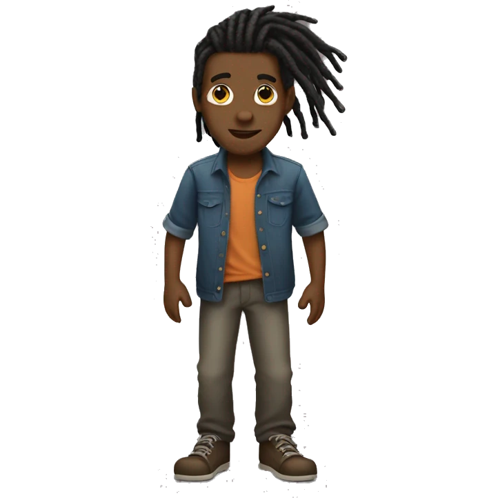 tall boy with dreads emoji