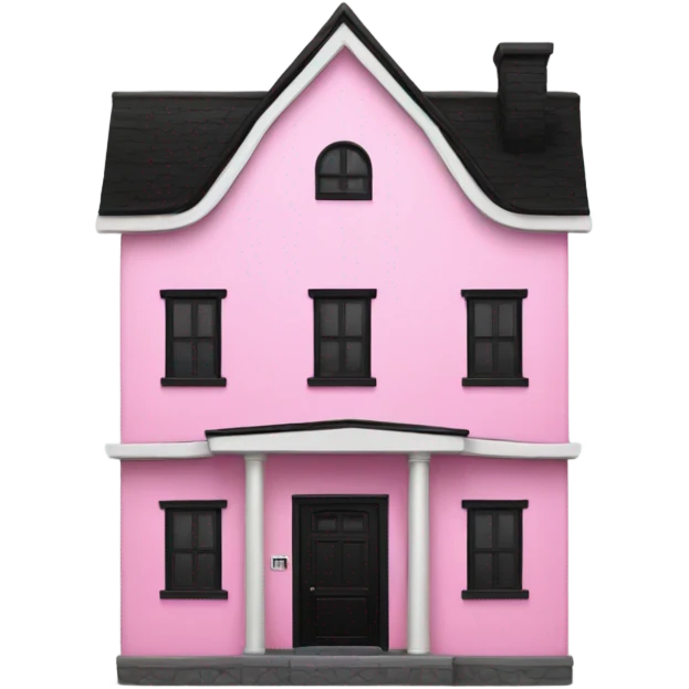 Modern pink and black house  emoji