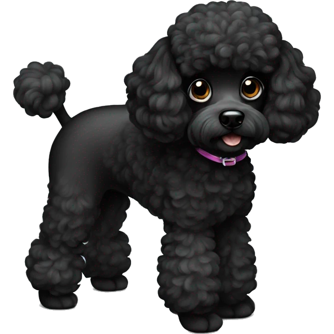 Black poodle  emoji