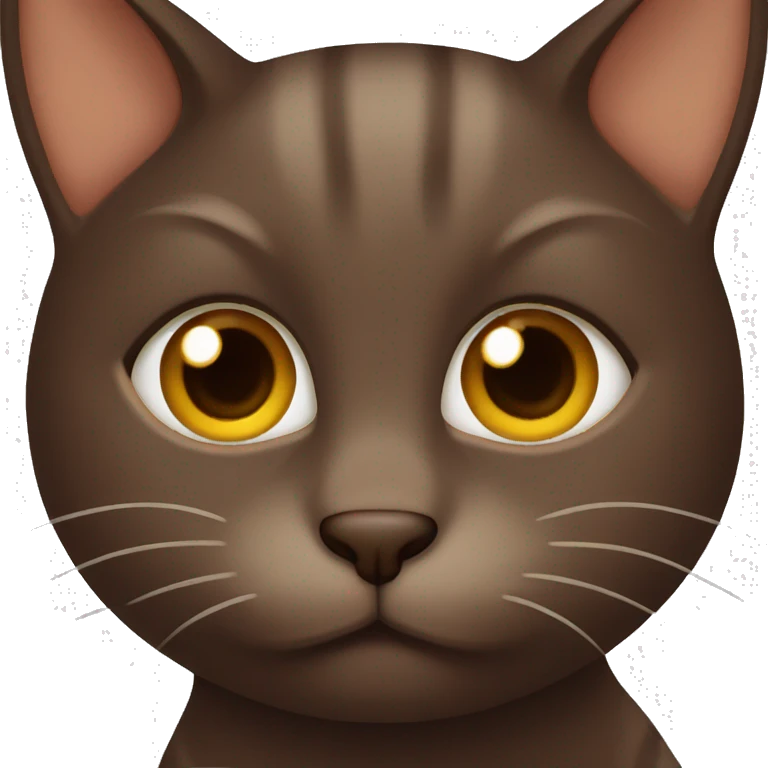 Chocolate brown cat emoji