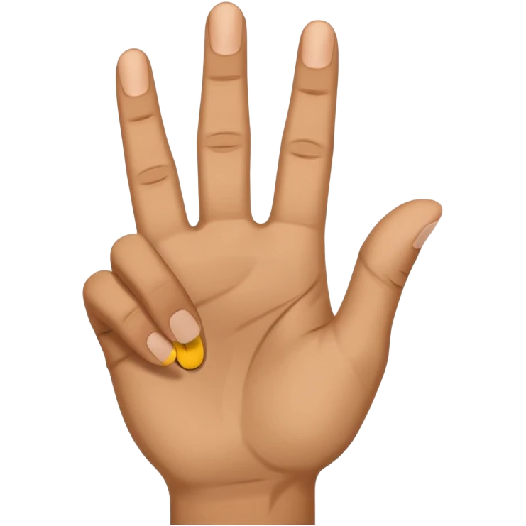 The hand gesture for a Stephan Curry 3 point make emoji
