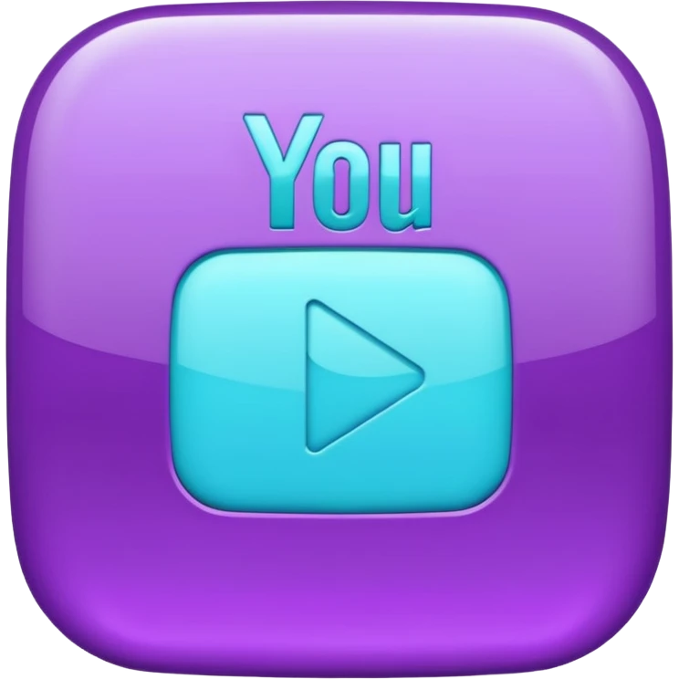 Purple and Cian Symbol youtube app emoji