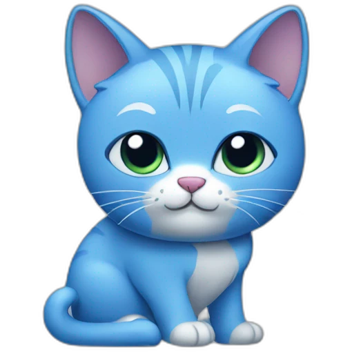 Blue cat emoji