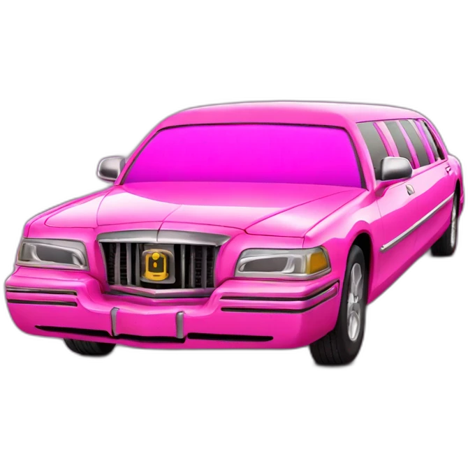 Neon Pink Limousine emoji