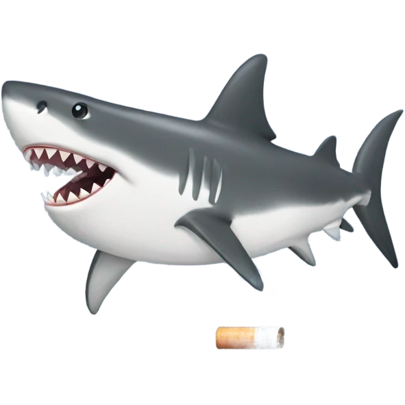 shark smoking emoji