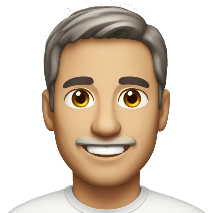 An mature Italian man with light skin, short dark brown  hair, a smiling face emoji