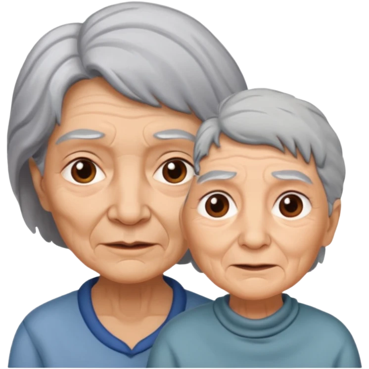 lo mismo que estas haciendo solo coloca alado de la abuela un hombre joven  emoji