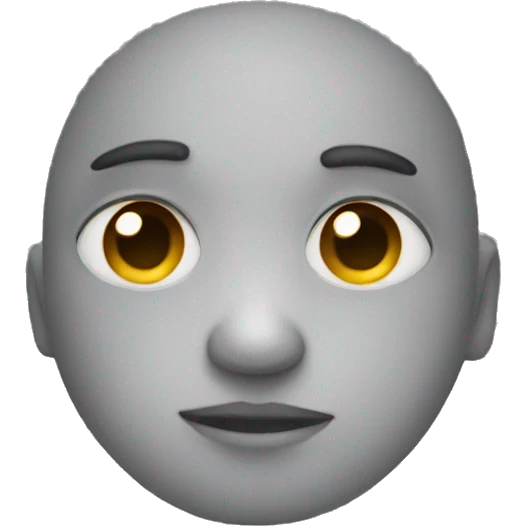 person with eyes really small and far apart emoji