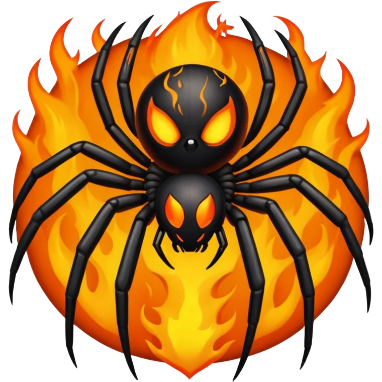 Burning spider emoji