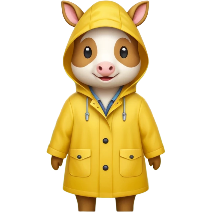 Raincoat Farm Animal emoji