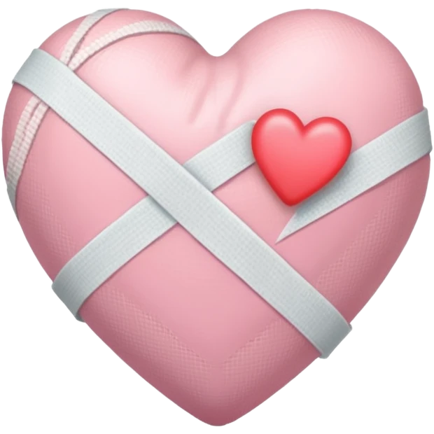 a heart con una venda but light pink  emoji