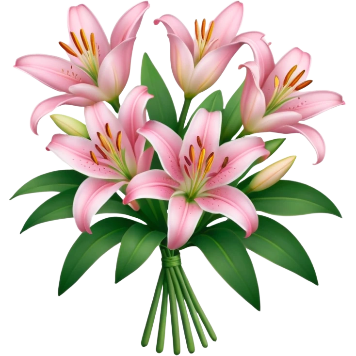 bouquet of baby pink lilies emoji