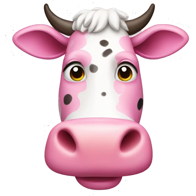 pink cow with spots  emoji
