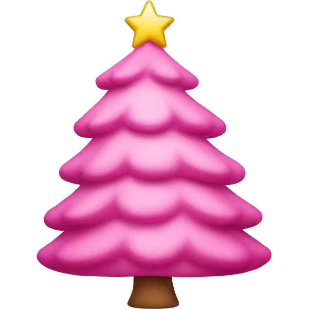 Pink Christmas tree emoji