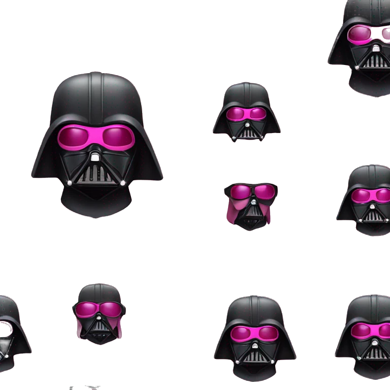 darth vader in pink suit with sunglasses with svaroski emoji