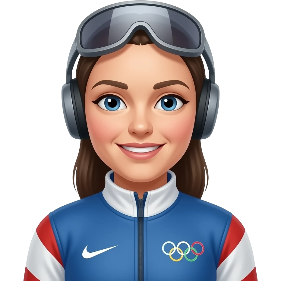USA Olympic Bobsled with female rider emoji