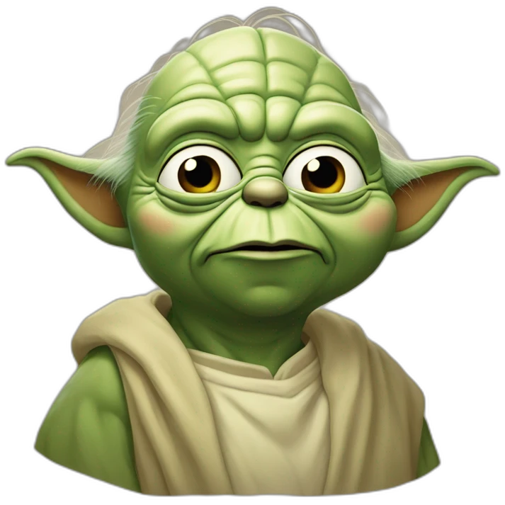 Yoda qui fait un bisou à homer simpson emoji