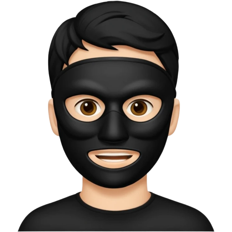 a man with a black mask  emoji