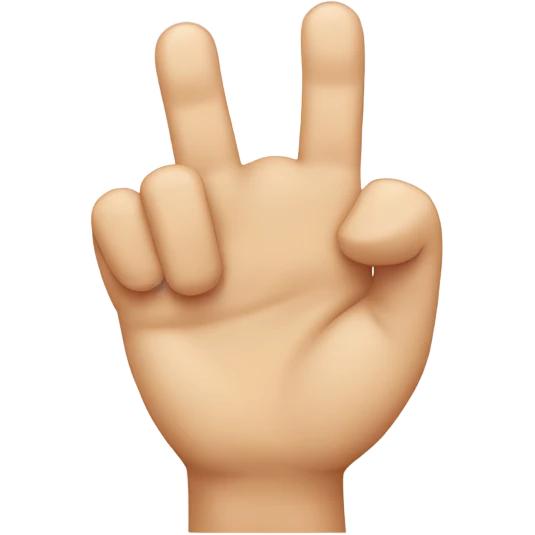 finger hear emoji🫰with middle instead of index finger  emoji