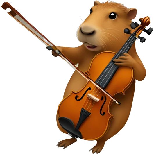 capybara violin player emoji