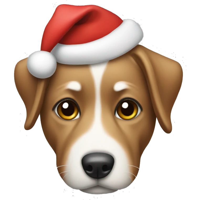 Christmas dog emoji