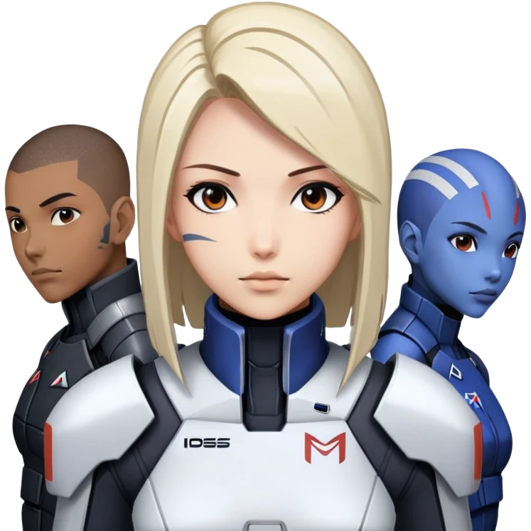 mass effect anime characters  emoji