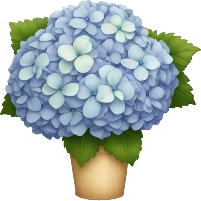Big hydrangea bouquet with ribbon emoji