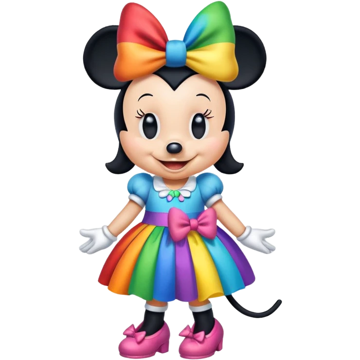 Minnie rainbow dress emoji