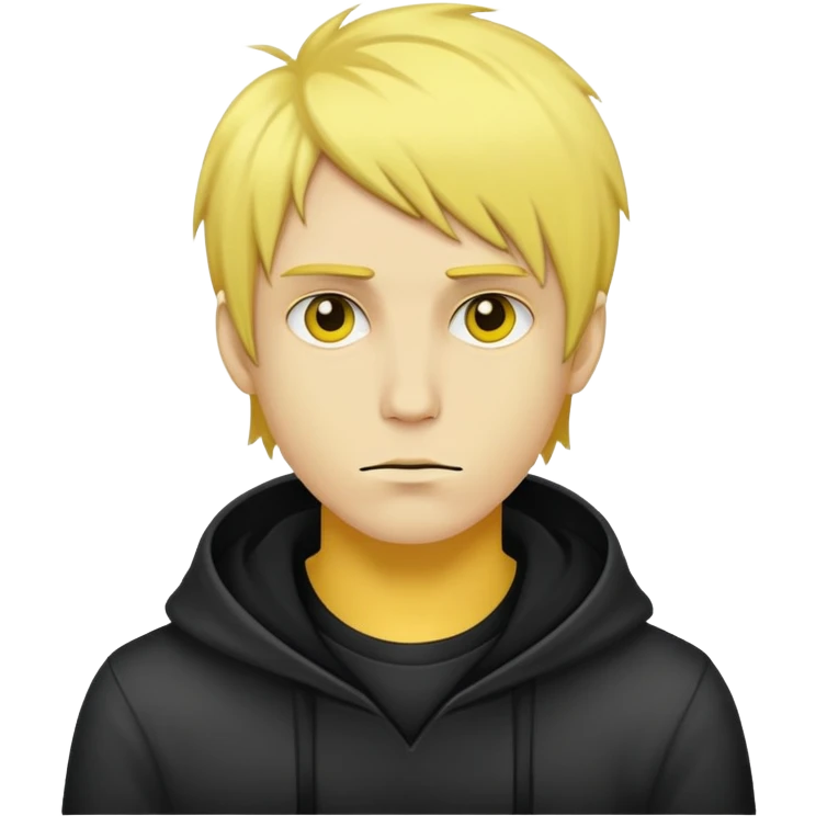 Make an yellow man like this 🙄 and make him have emo hairs emoji