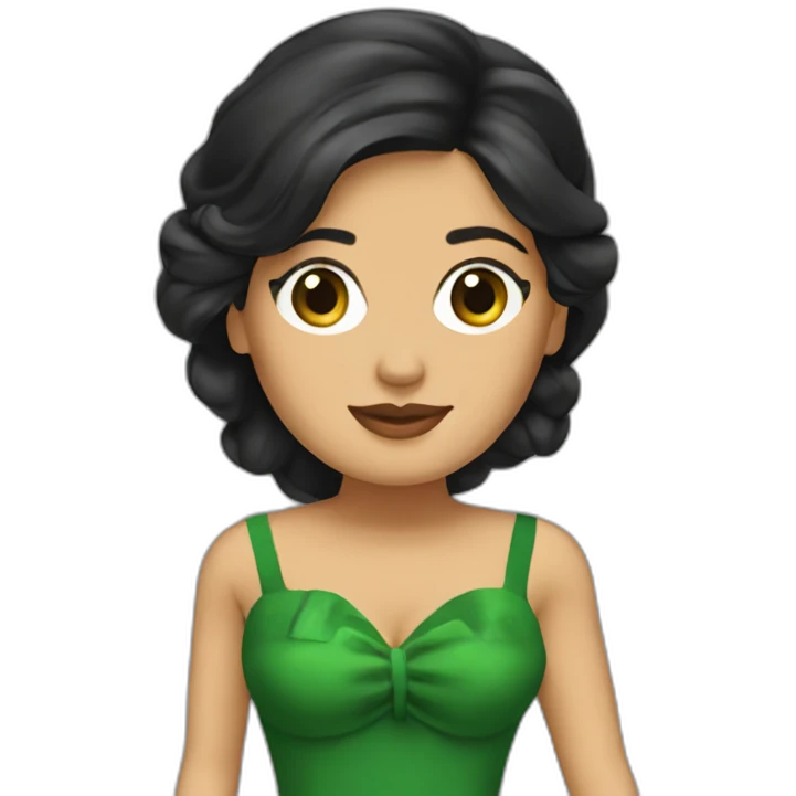 salma hayek green dress emoji
