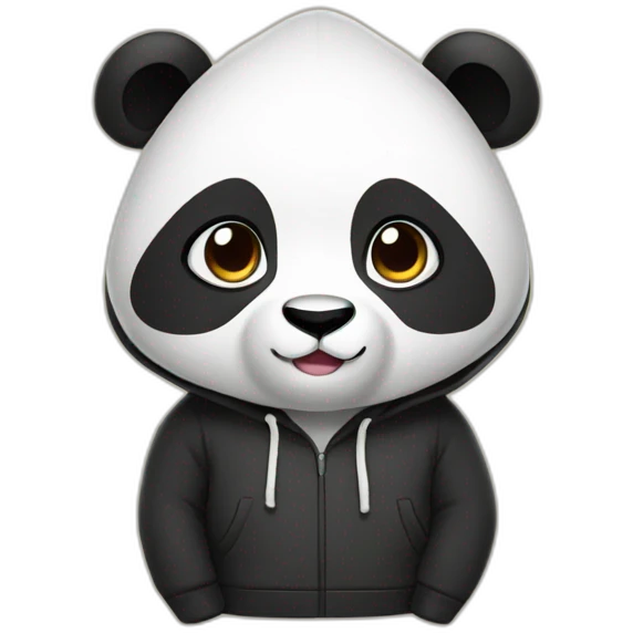 Panda wearing hoodie emoji