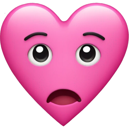 pink heart eyes with pick heart around it emoji