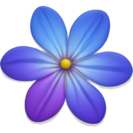Flower with purple and blue petals emoji