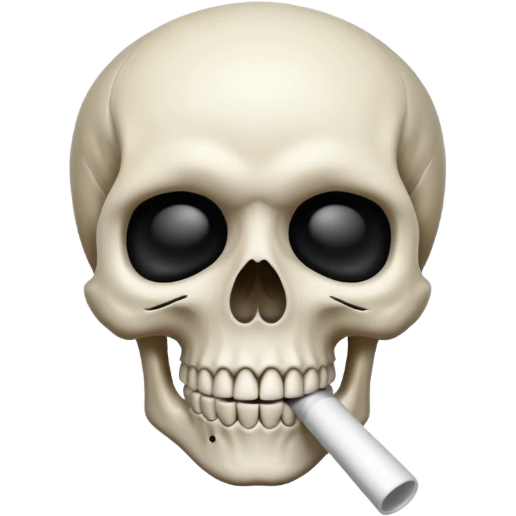 Skull saying shh emoji